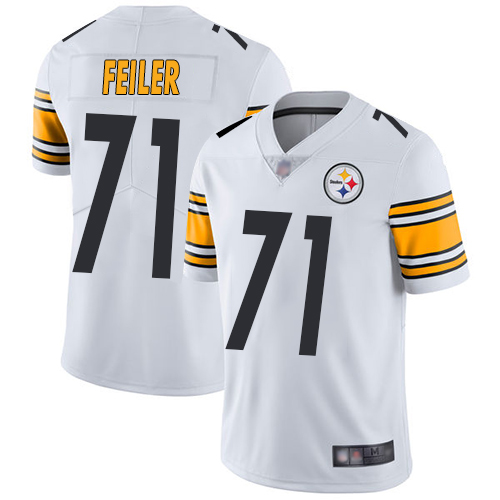 Men Pittsburgh Steelers Football 71 Limited White Matt Feiler Road Vapor Untouchable Nike NFL Jersey